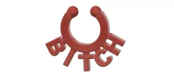 fake nose hook FAKE NIPPLE PIERCING "BITCH" Female Septum Barbaella male Non-Piercing Body Jewellery Bondage Weight femJ-50 3d print cnc