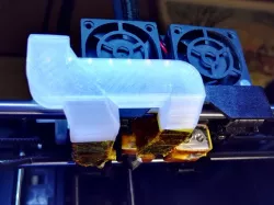 FlashForge Creator Pro left single extruder fan duct