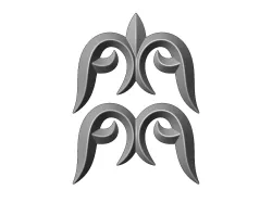 Floral decor scroll pattern and relief 3D print model