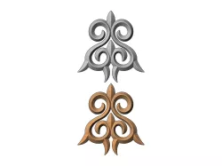Floral decorative element relief 3D print model