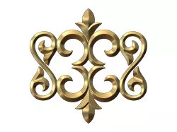 Floral Scroll molding and relief 3D print model