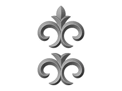 Flower decoration element relief 3D print model