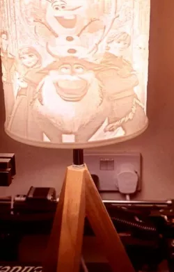 Frozen Table lamp Shade Lithophane