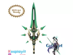Genshin Impact - Primordial Jade Winged-Spear - Digital 3D Model Files - Xiao Cosplay