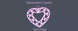 Geometric heart earrings