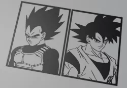 Goku and Vegeta Base Stencil