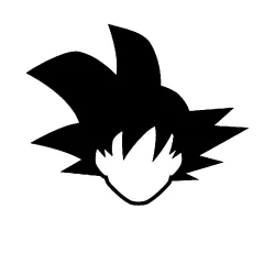 Goku face wall decal