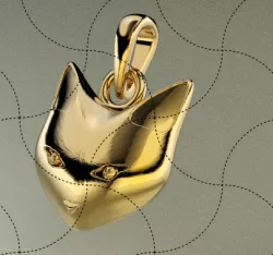 Gold Cat Pendant