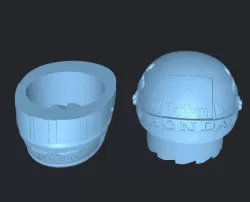 GRINDER GRINDER GRINDER GRINDER GRINDER MINCER SENNA HELMET 60X60X75MM WEED GRINDERKING TUBINA 45MM CUT AND KEYED NOT SUPORT EASY PRINT FDM SLA