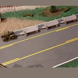 HO Scale Airport GSE Baggage Cart / Industrial Factory Warehouse Cart