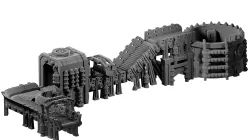Industrial factory terrain – conveyor belt and processing facility