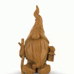 Lantern Garden Gnome