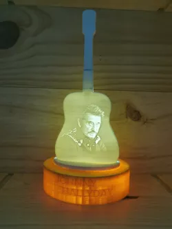 Litho Johnny Hallyday guitar