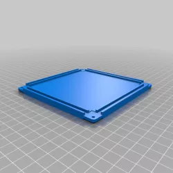 Lithotop , top enclousure for Lithophane Lamp for 100 x 100 mm Lithophanes. by KaitlynH