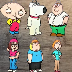 Lot 6 Family Guy ornaments