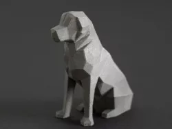 Low Poly Golden Retriever - Beto