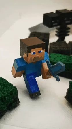Main Minecraft Mobs (Alex, Steve, Ender Dragon, Wither, Iron Golem)