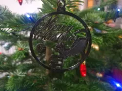 Merry Christmas Cat Ornament