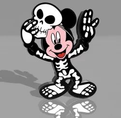 mickey skull lamp