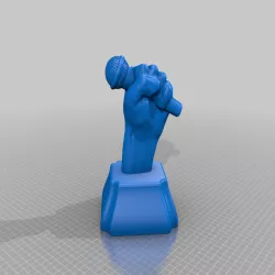 Microphone raising trophy
