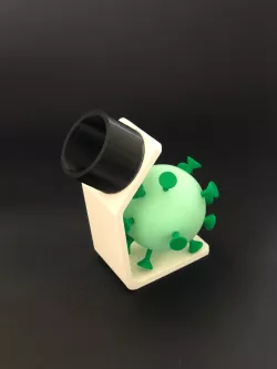 Microscope for pedagogical use, for teaching or showing.