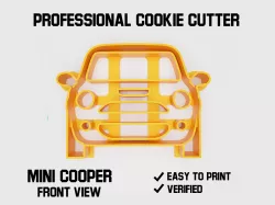 Mini Cooper car front Cookie cutter