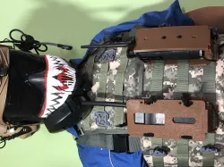 Molle Mount for Walkie Talkie Radio : UV5R and General ( Bungee cord version )