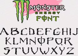 Monster Energy Alphabet Font