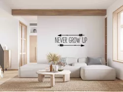 NEVER GROW UP WALL DECOR
