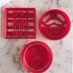 Pack 3 Father's Day cutters for fondant, cookie etc.