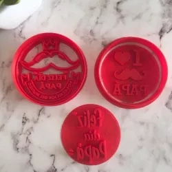 Pack 3 Father's Day cutters for fondant, cookie etc.