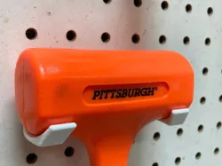 Pegboard holder for Harbor Freight Pittsburgh 1lb dead blow hammer