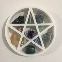 Pentacle/Pentagram Gemstone Display/Shelf