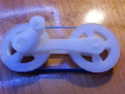Pulley demo using filament as bearing