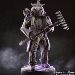 Pumpkin Halloween Character 3D STL BoardGame Miniature 3/3