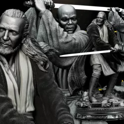 Quin-Gon Jinn Sculpture - Star Wars 3D Models - Tested and Ready for 3D printing