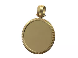 Rolex bezel 25mm memory pendant with bail 3D print model