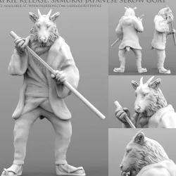 Samurai Japanese Serow Goat