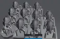 Sci-Fi Knight Helmets Thank You (Presupported)