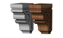 Simple celtic corbel bracket 3D print model