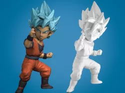 Son Goku Super Saiyan Blue Dragon Ball 3D Printable