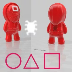 Spiderman : Squid Game Soldier : Squid game keychain - the squid game