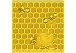 STAMP COOKIE honeycomb bees TEXTURE