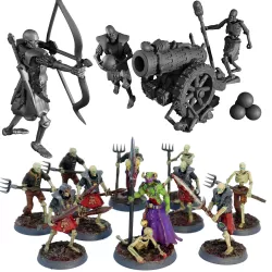 The Gravekeeper With Undead Minions and Cannon (Multiple models, weapon combos and poses)