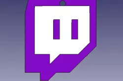 Twitch Logo Keychain.
