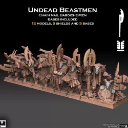 Undead Beastmen Chain Mail Bardiche Men