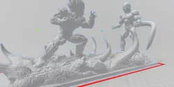 VEGETA VS FREZZER DIORAMA