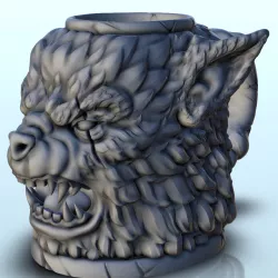 Werefolf dice mug (7) - Holder Beer Can Storage Container Tower Soda Box DnD RPG Boardgame 33cl 25cl 12oz 16oz 50cl Beverage