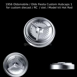 1956 Oldsmobile / Olds Fiesta Custom Hubcaps 1 for custom diecast / RC / slot / Model kit Hot Rod