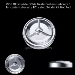 1956 Oldsmobile / Olds Fiesta Custom Hubcaps 3 for custom diecast / RC / slot / Model kit Hot Rod